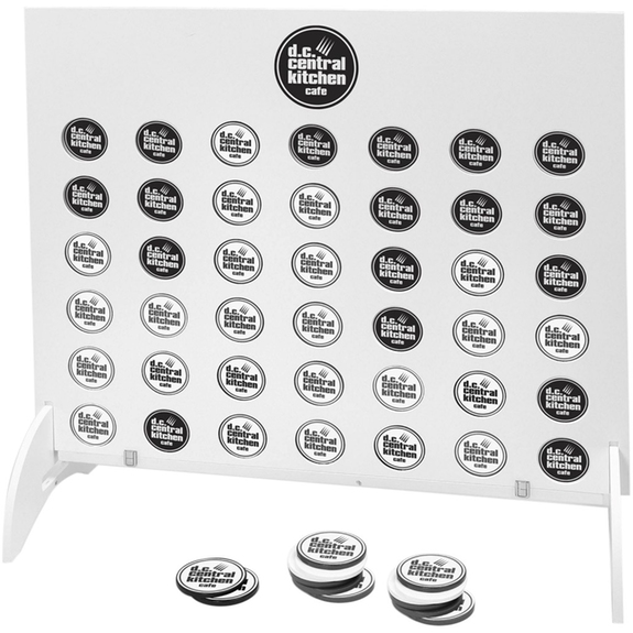 Black / White Jumbo 4-in-a-Row Promotional Yard Game
