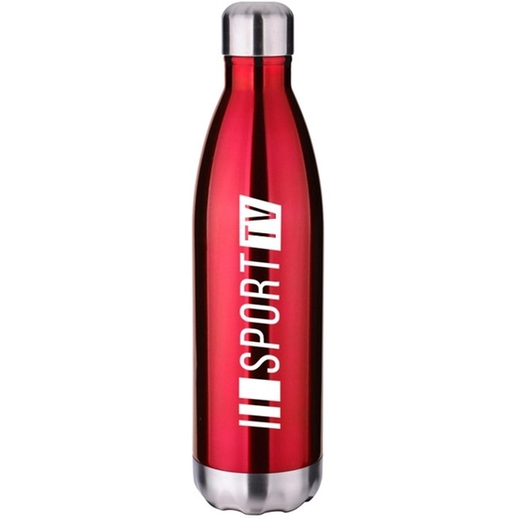 Red Vacuum Insulated Stainless Steel Custom Water Bottle – 26 oz.
