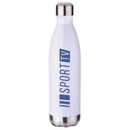 White Vacuum Insulated Stainless Steel Custom Water Bottle – 26 oz.