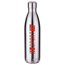 Silver Vacuum Insulated Stainless Steel Custom Water Bottle – 26 oz.