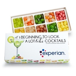 Promotional 10 Flavor Cocktail Jelly Beans - Custom Candy Box with Logo