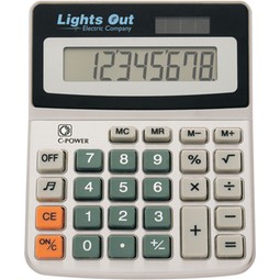 Silver / Black Custom Desk Calculator