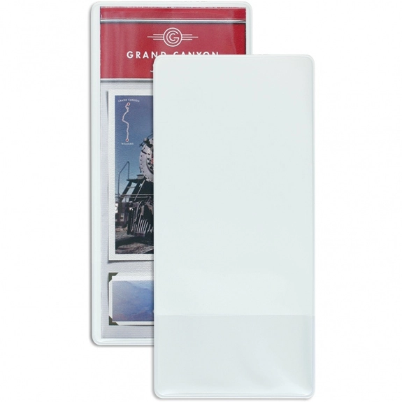 White Vinyl Printed Pocket Sleeve - Large - 4.31"w x 9.31"h