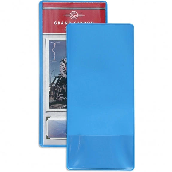 Bright Blue Vinyl Printed Pocket Sleeve - Large - 4.31"w x 9.31"h