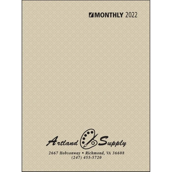 Tan Monthly Desk Appointment Custom Planner - 7"w x 10"h