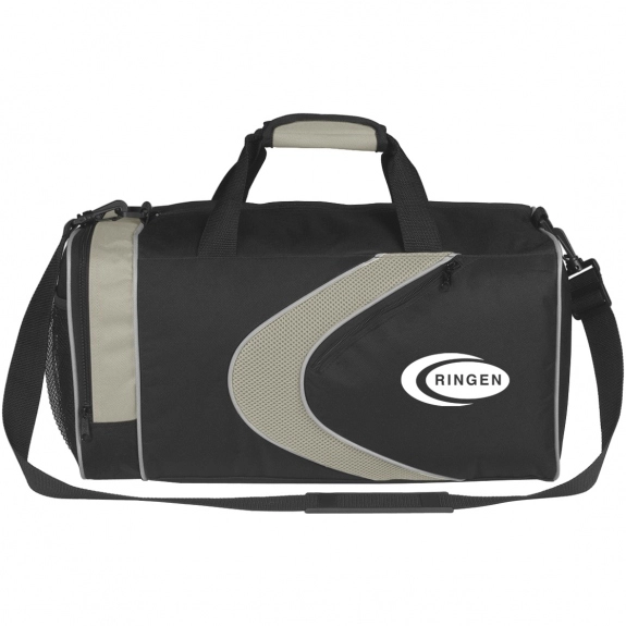 Grey Red Sports Custom Duffel Bags