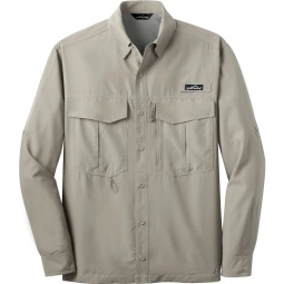 Driftwood Eddie Bauer Long Sleeve Custom Button Down Fishing Shirt - Men's