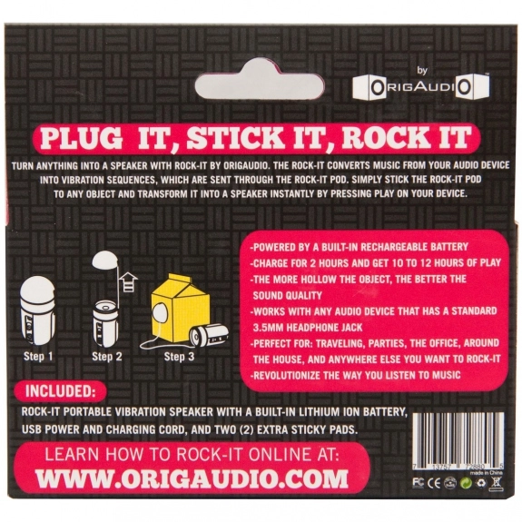 Full Color OrigAudio Rock-It Portable Custom Speakers - Package Back