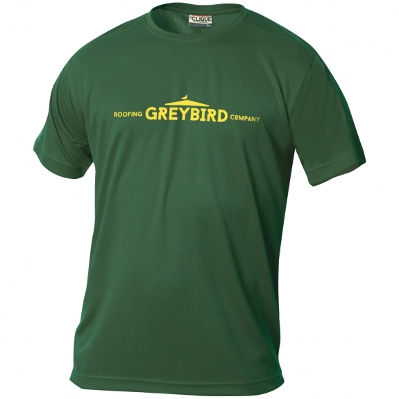 Bottle Green Clique Ice Tee Performance Custom T-Shirts - Men's