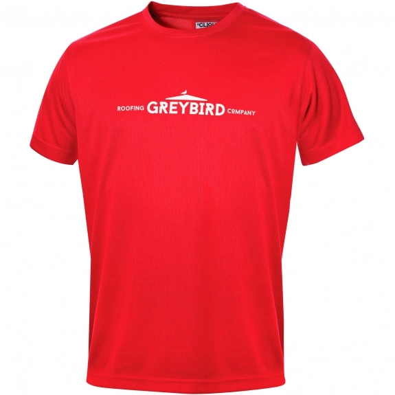 Red Clique Ice Tee Performance Custom T-Shirts - Men's