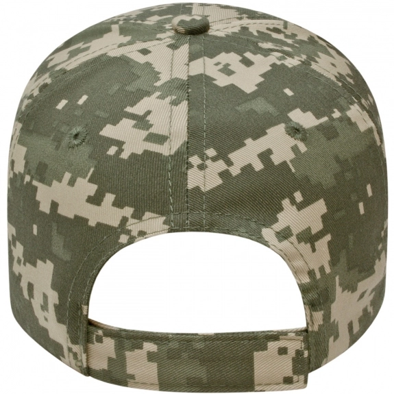 Structured Digital Camouflage Custom Caps - Back View