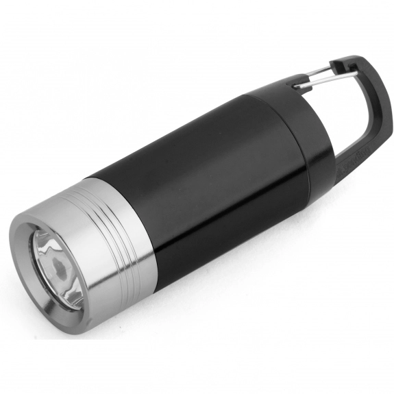 Black Lightweight Custom Flashlight w/ Carabiner