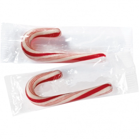 Clear Individually Wrapped Mini Candy Canes - Blank