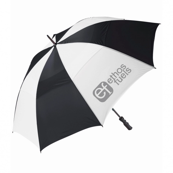 Black / White - Peerless The Bogey Custom Golf Umbrella - 60"