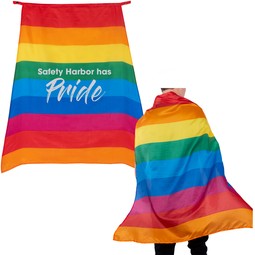 Flying Pride Rainbow Custom Logo Cape
