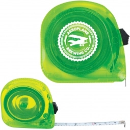 Lime Green Translucent Logo Tape Measure - 10'