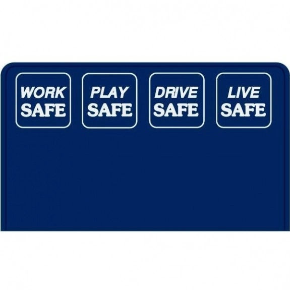 Royal Blue Press n' Stick Custom Calendar - Safety Slogans