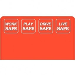 Orange Press n' Stick Custom Calendar - Safety Slogans