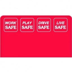 Red Press n' Stick Custom Calendar - Safety Slogans
