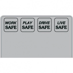 Silver Press n' Stick Custom Calendar - Safety Slogans