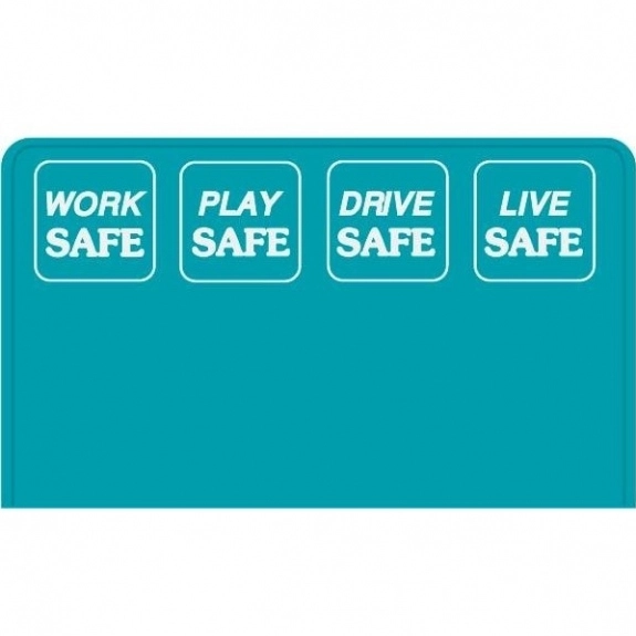 Teal Press n' Stick Custom Calendar - Safety Slogans