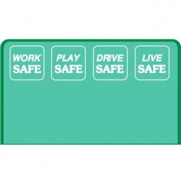 Translucent Emerald Press n' Stick Custom Calendar - Safety Slogans