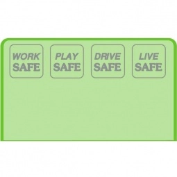 Translucent Lime Green Press n' Stick Custom Calendar - Safety Slogans