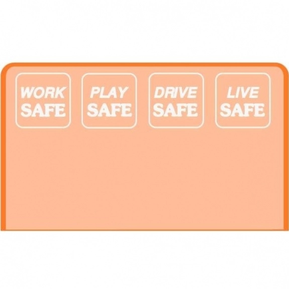 Translucent Orange Press n' Stick Custom Calendar - Safety Slogans