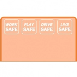 Translucent Orange Press n' Stick Custom Calendar - Safety Slogans