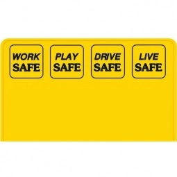 Yellow Press n' Stick Custom Calendar - Safety Slogans