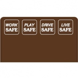 Brown Press n' Stick Custom Calendar - Safety Slogans