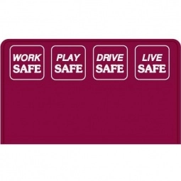 Burgundy Press n' Stick Custom Calendar - Safety Slogans