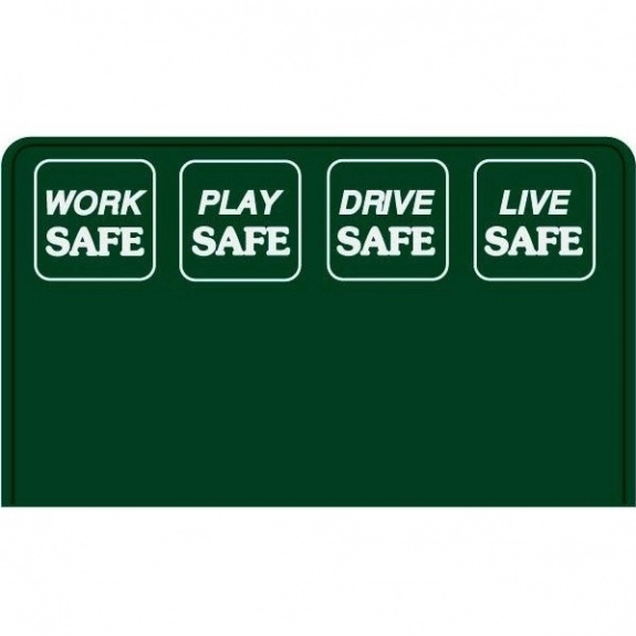 Forest Green Press n' Stick Custom Calendar - Safety Slogans