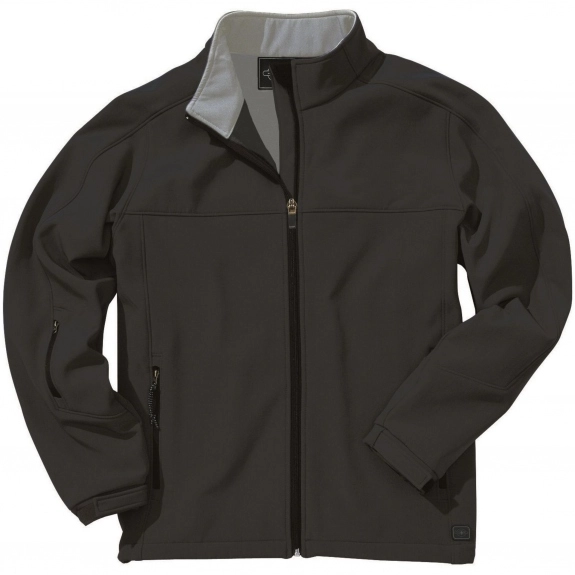 Black/Vapor Grey Charles River Soft Shell Custom Jacket - Men's