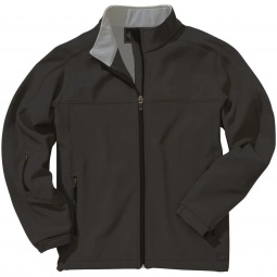 Black/Vapor Grey Charles River Soft Shell Custom Jacket - Men's