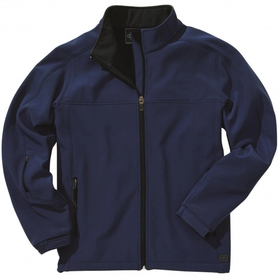 Midnight Blue/Black Charles River Soft Shell Custom Jacket - Men's