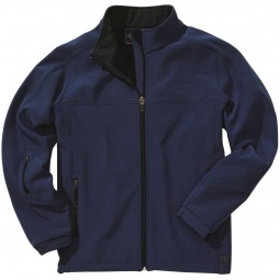 Midnight Blue/Black Charles River Soft Shell Custom Jacket - Men's