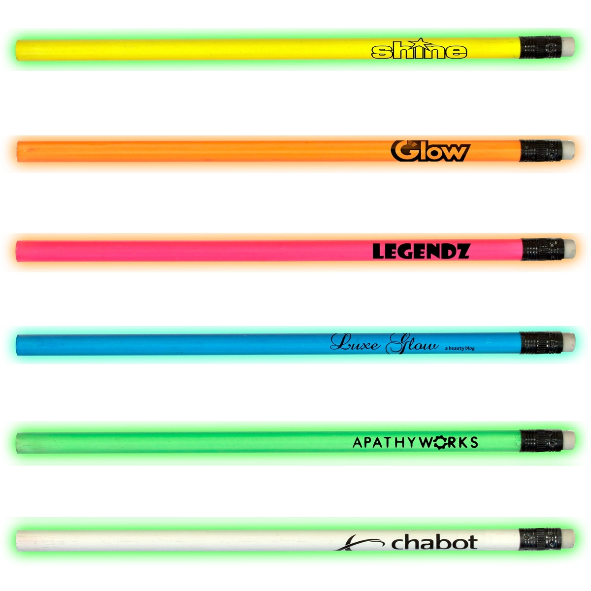 Night GlowintheDark Printed Pencil Custom Pencil for ePromos