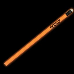 Neon Orange Night Glow-in-the-Dark Printed Pencil