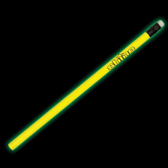 Neon Yellow Night Glow-in-the-Dark Printed Pencil