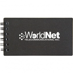 Black Mini Personalized Notepad & Business Card Holder - 4.6"w x 2.37"h