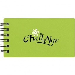 Lime Green Mini Personalized Notepad & Business Card Holder - 4.6"w x 2.37"