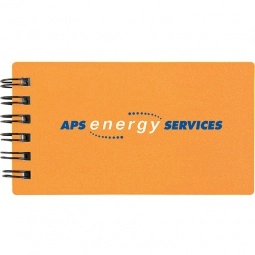 Orange Mini Personalized Notepad & Business Card Holder - 4.6"w x 2.37"h