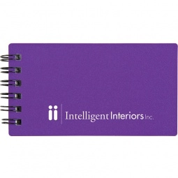 Purple Mini Personalized Notepad & Business Card Holder - 4.6"w x 2.37"h