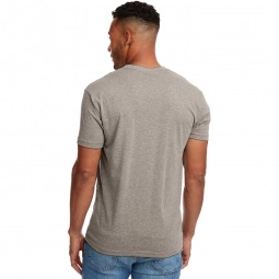 Back - Warm Gray Next Level CVC Logo T-Shirt - Men's