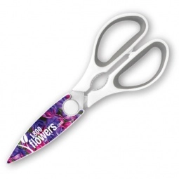 White Full Color Custom Scissors w/ Magnetic Holder
