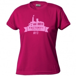 Ribbon Pink Clique Ice Tee Performance Custom T-Shirts - Women's