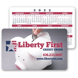 Full Color Custom Plastic Wallet Card - Calendar