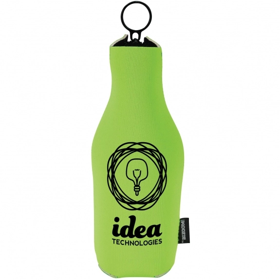 Lime - Koozie Neoprene Zip-Up Promotional Bottle Cooler