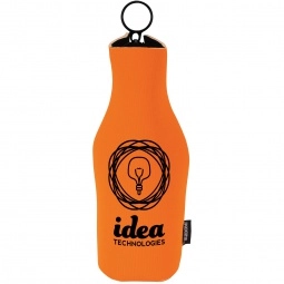 Orange - Koozie Neoprene Zip-Up Promotional Bottle Cooler